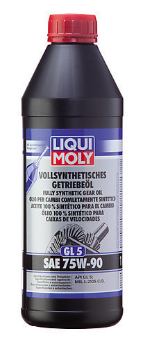 Liqui Moly 1414, Vollsynthetisches Getriebeöl (GL5) SAE 75W-90, 1 l