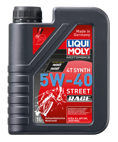 Liqui Moly 2592, Motorbike 4T Synth 5W-40 Street Race, 1 l