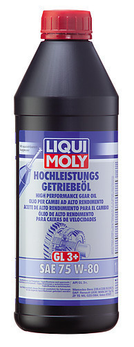 Liqui Moly 4427, Hochleistungs-Getriebeöl (GL3+) SAE 75W-80, 1 l