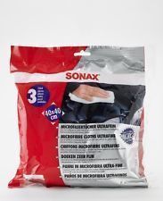 SONAX 450700 Microfaser Tuch ultrafein, 3Stk.